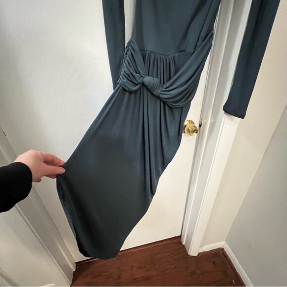 Zara KNOTTED ASYMMETRIC DRESS Size Large - Picture 9 of 10